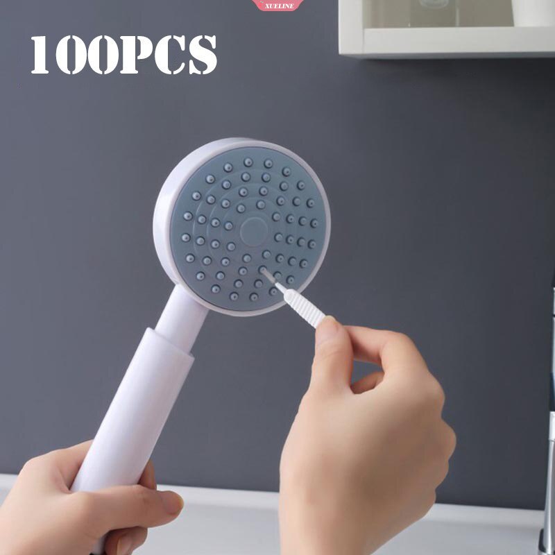 10pcs Shower Head Cleaning Brush Putih Sikat Kecil Pori Bersih Anti Sumbat Nilon Untuk Toilet Dapur Telepon Lubang Jendela Cleaner [ZXL]