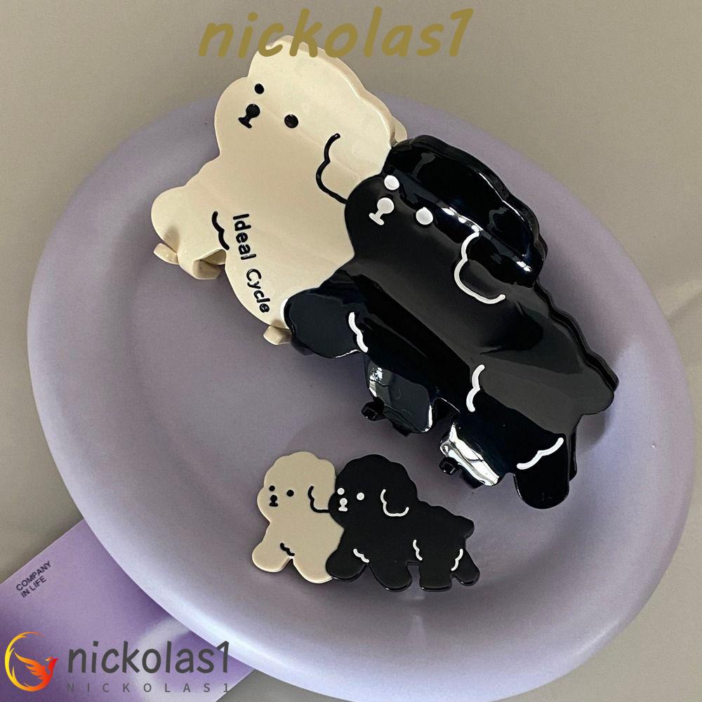 Nickolas1 Asetat Anjing Rambut Cakar Pesta Manis Baru Heardress Surat Kecil Duckbill Klip Hewan Besar Jepit Rambut Fashion Hiasan Kepala Korea Hiu Klip