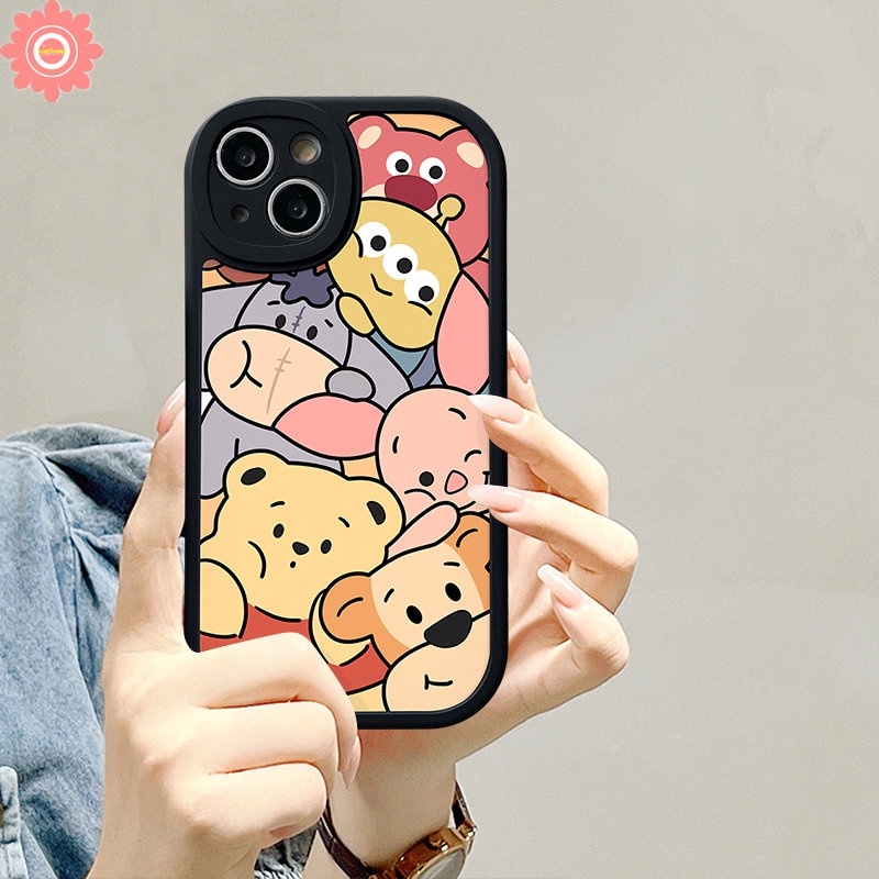 Casing Untuk Infinix Hot Hot 11 10 10s 10T 11s 9play 10T 11 10 Lite 10s 11s Smart5 6 Infinix Note8 Kartun Disney Lucu Winnie the Pooh Tigger Piglet Manyo Soft TPU Cover