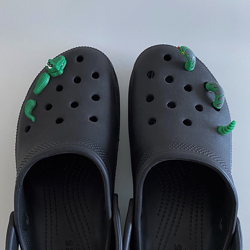 [3D Crocodile] ins Dekorasi Sepatu Stiker croc clog jbbitz Gesper Sepatu Untuk crocs charm pin