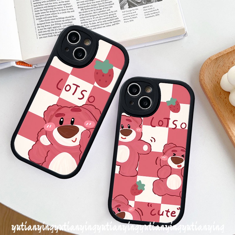 Manyocase Beruang Strawberry Lucu Untuk Realme C30 C30S C55 C15 5i 5S 6i C3 C20 C20A C11 2021 C25 C12 C25s Cerita Mainan Kartun Yang Indah Soft Cover