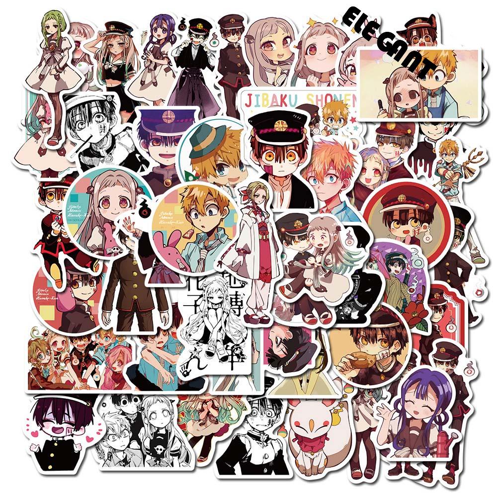 [Elegan] Toilet Terikat Hanako kun Anime 50 Pcs Hanako-kun Yugi Amane Koper Gitar Graffiti Stiker Alat Tulis Stiker Untuk Koper Laptop Anime Stiker