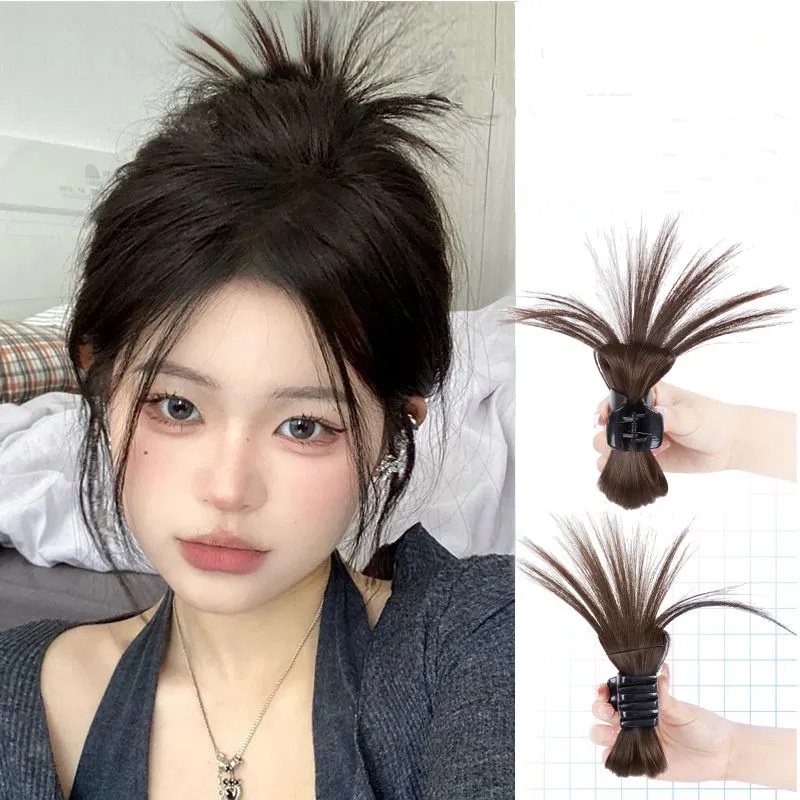 1pcs Wig Klip Rambut Kupu-Kupu Ponytail Gaya Malas Cewek Keren Untuk Aksesoris Rambut Wanita 15cm