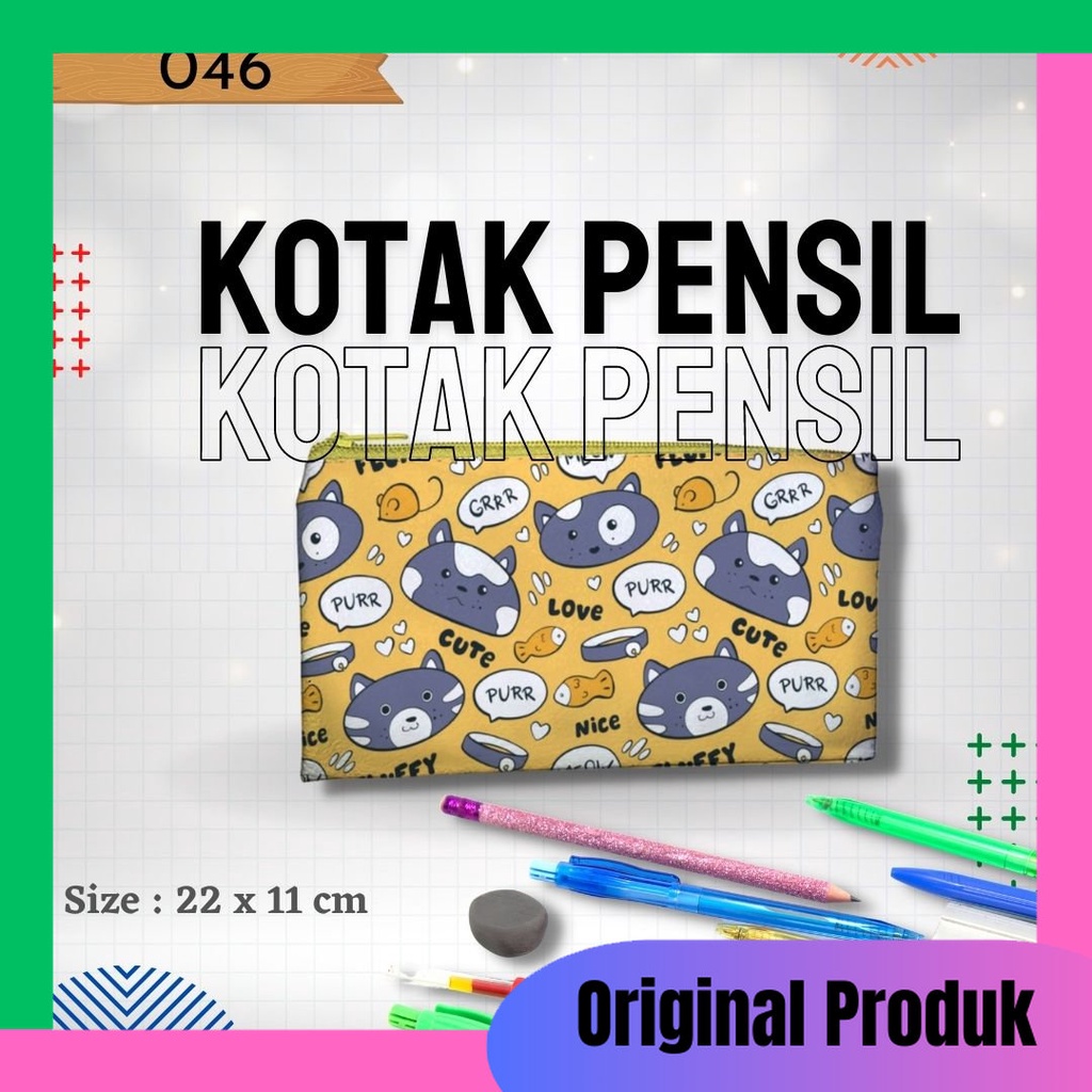 

Tempat Pensil, Kotak Pensil 046 Gambar Cute LOve Cat Serbaguna Murah Dan Kualitas Terjamin , Original Produk Bahan Tebal