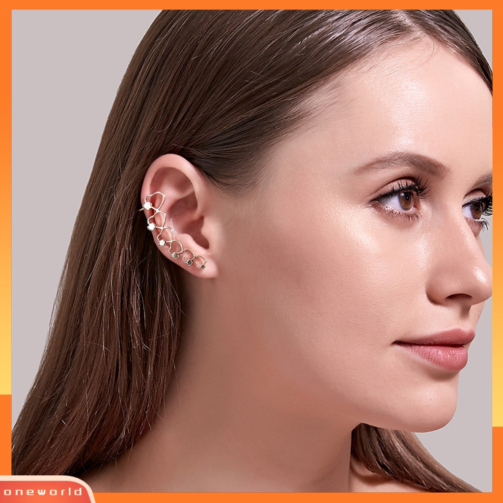 [WOD] 1pc Klip Anting Bintang Perhiasan Simple Electroplated Manset Telinga Halus Untuk Pernikahan