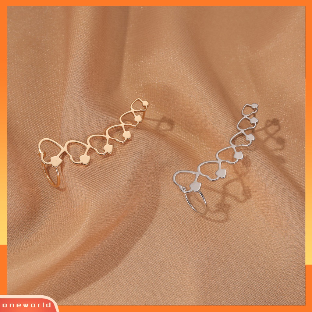 [WOD] 1pc Klip Anting Bintang Perhiasan Simple Electroplated Manset Telinga Halus Untuk Pernikahan