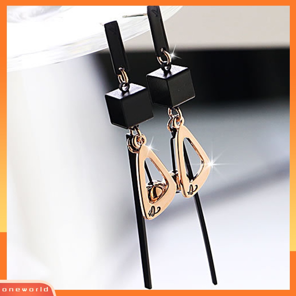 [WOD] Fashion Wanita Geometris Panjang Drop Ear Stud Earrings Menawan Perhiasan Hadiah