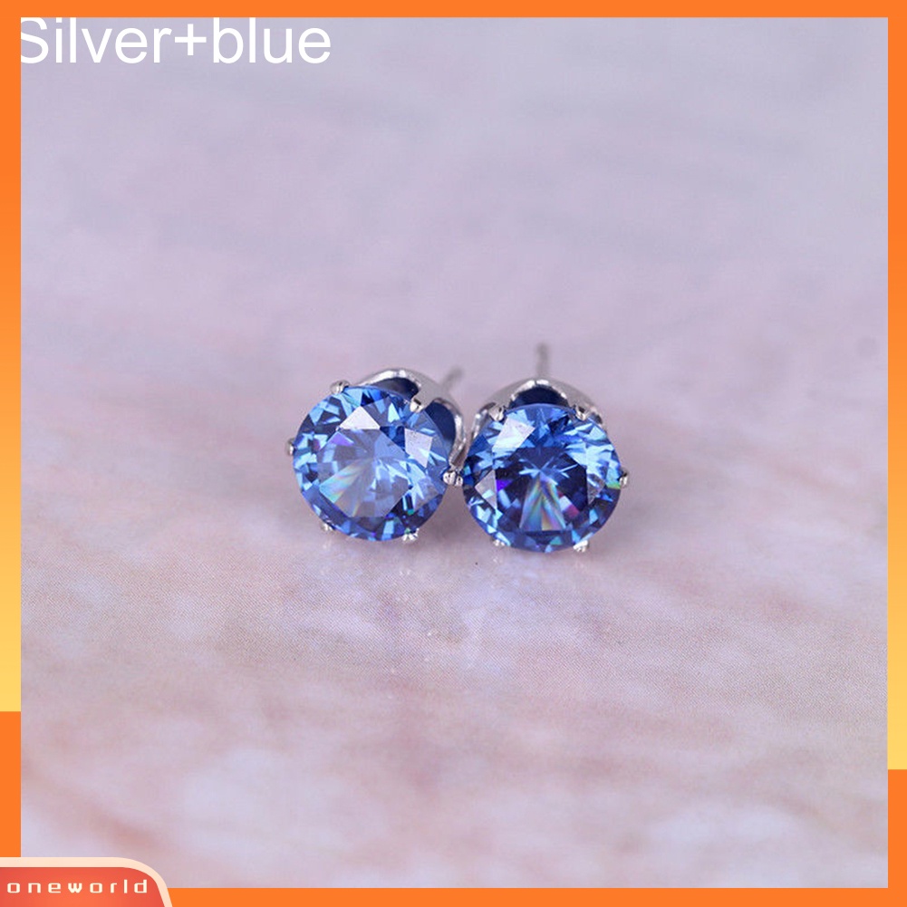 [WOD] Perhiasan Fashion Wanita Elegan Cubic Zirconia CZ Ear Stud Earrings Hadiah Pernikahan