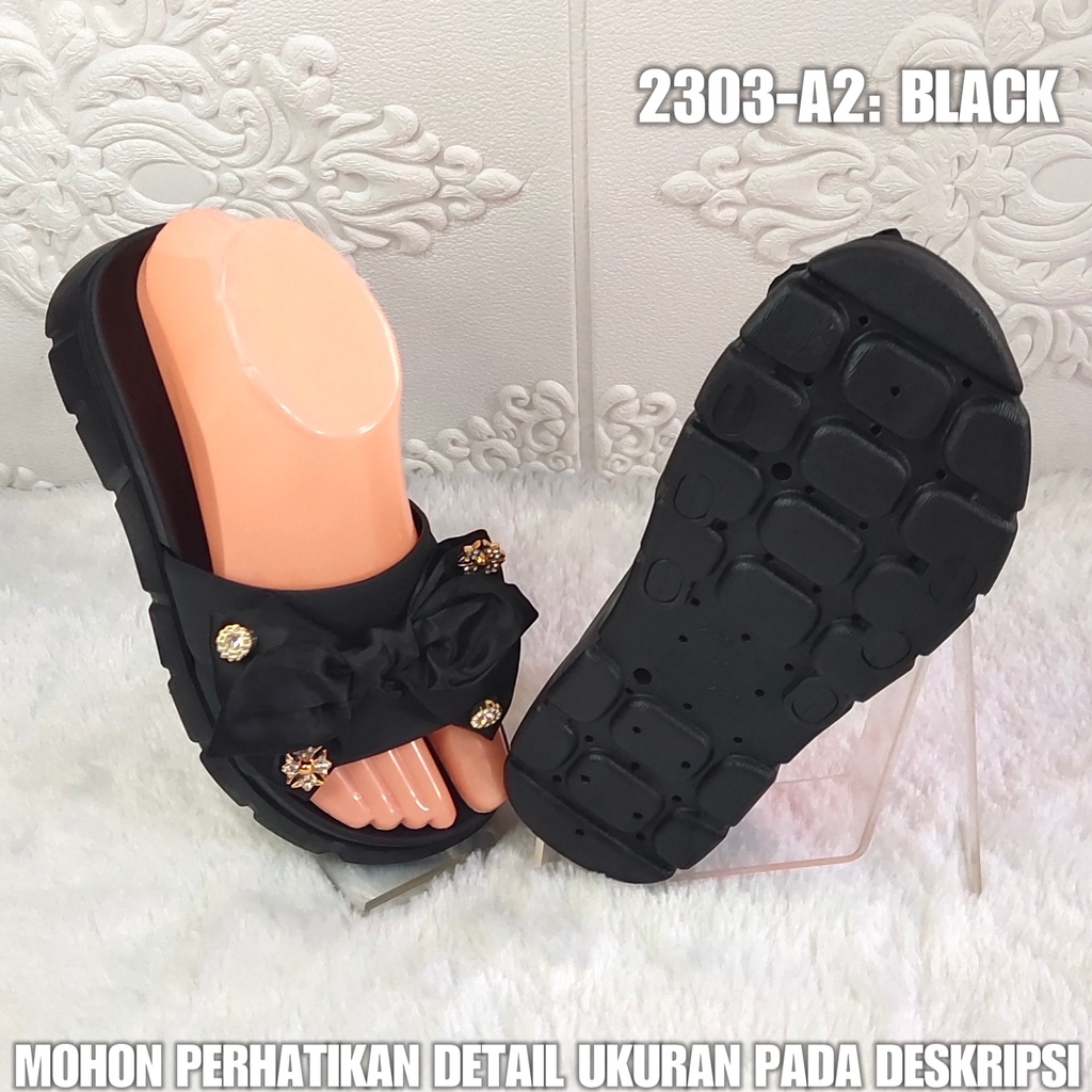 Sandal Wanita Import 2303 A2 Sendal Jelly Korea Kekinian AntiSlip SDLWW