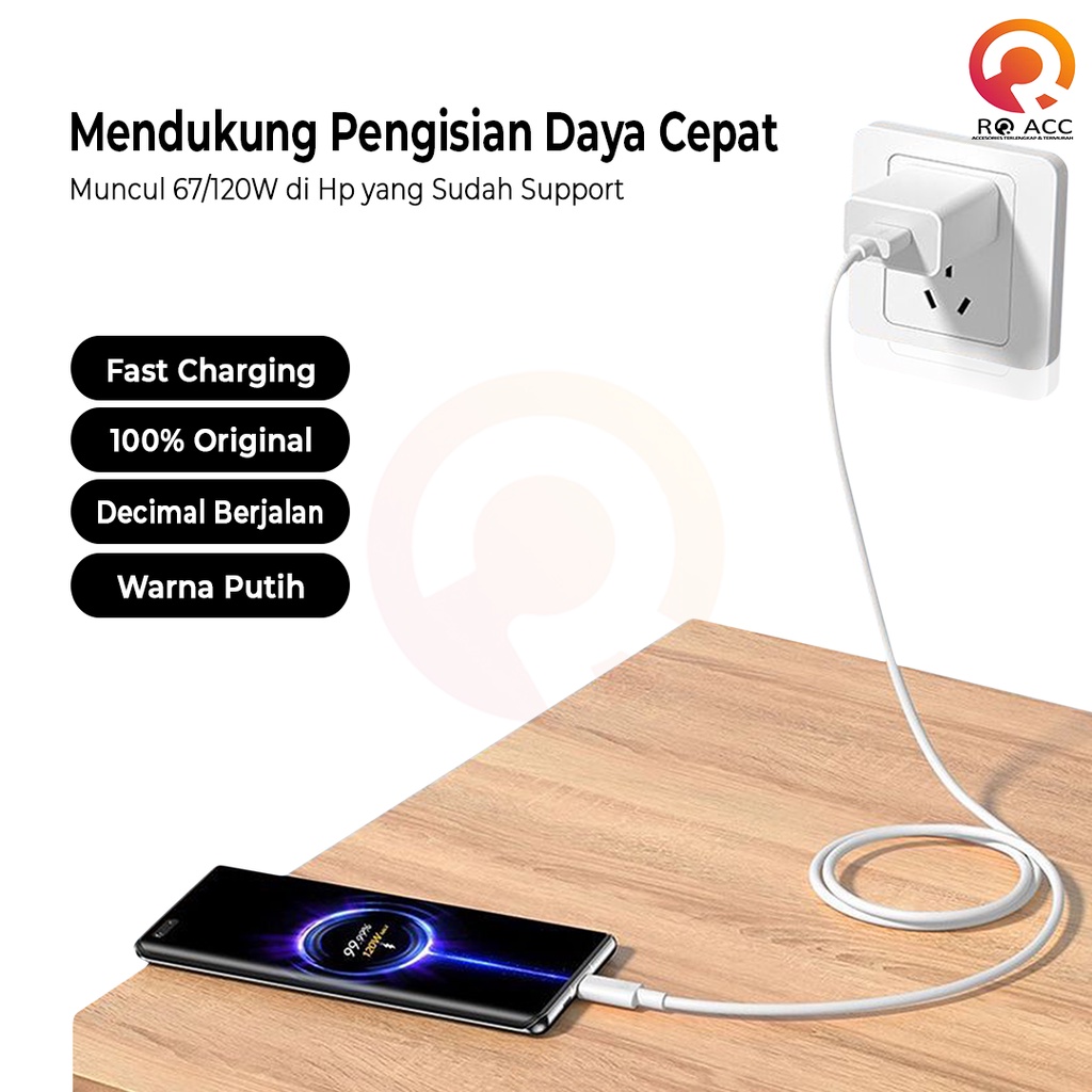 [RO ACC] KABEL DATA CHARGER XIAOMI TURBO FAST CHARGING MUNCUL 67W/120W 6A ORIGINAL NEW