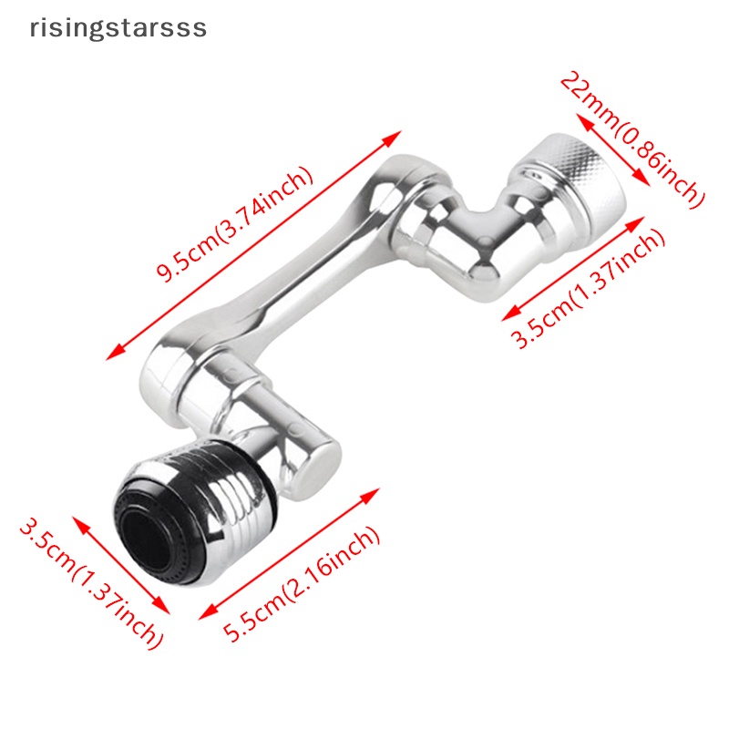 Rsid Span-new Keran Rotag 1080derajat Universal Dapur Aerator Keran Putar Sudut Lebar Putar Splash Filter Faucet Extender Untuk Kamar Mandi Jelly