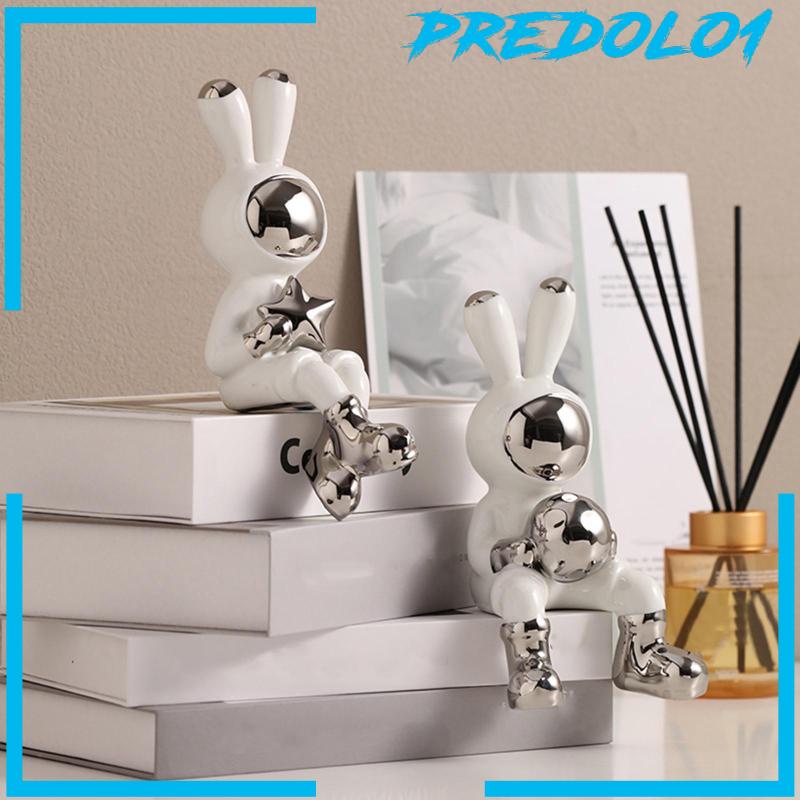 [Predolo1] Patung Kelinci Gambar Hewan Pajangan Hadiah Ulang Tahun Desktop Bunny Statues