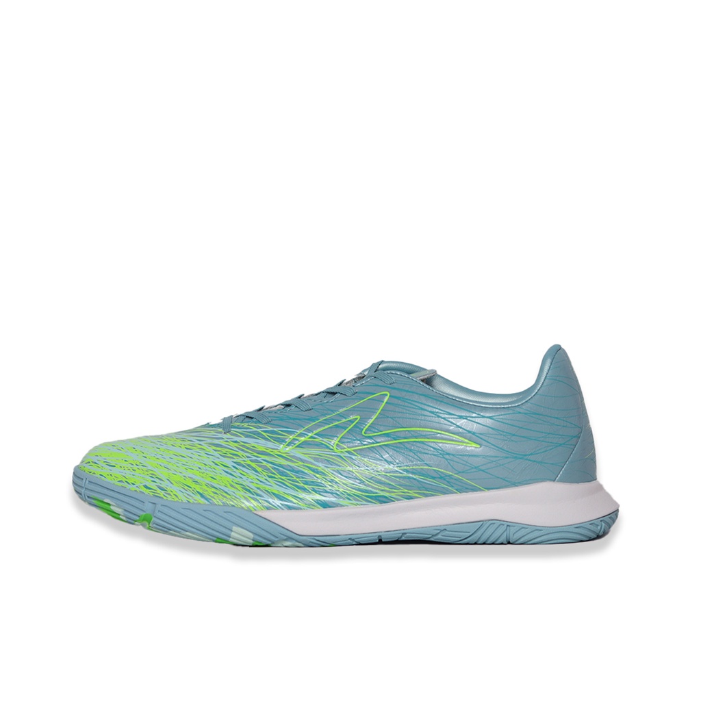 Specs Sepatu Futsal Accelerator Alpha Nerve Pro IN - Aqua Gray/Green Gecko/Blue Glass