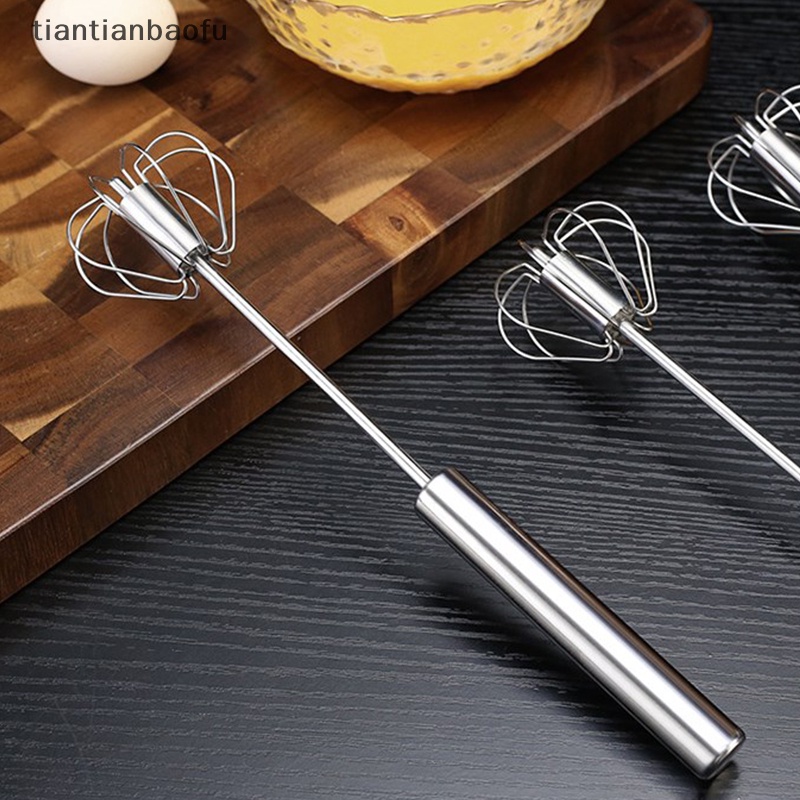 [tiantianbaofu] Kocokan Stainless Steel Dapur Tekanan Tangan Pengocok Telur Semi Otomatis Mixer Butik