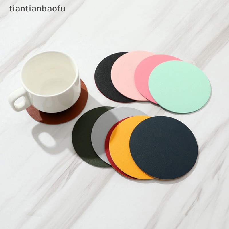 [tiantianbaofu] Coaster Tahan Panas Round Cup Coaster Mat Peralatan Makan Insulasi Alas Tatakan Butik