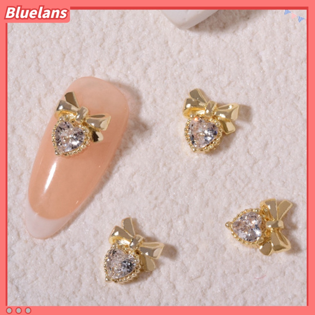 [BLM] Hiasan Kuku Rhinestones Bow-tie Heart Bear Manicure Alloy 3D Nail Manicure Craft Untuk Kerajinan Tangan DIY