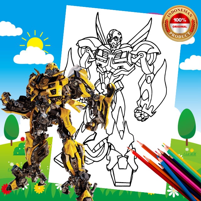 

Gambar Mewarnai ~ ROBOT/ Seketsa Lukis / Drawing Sketch / Sketsa Menggambar A4 (Bukan Buku) ANAK TK PAUD