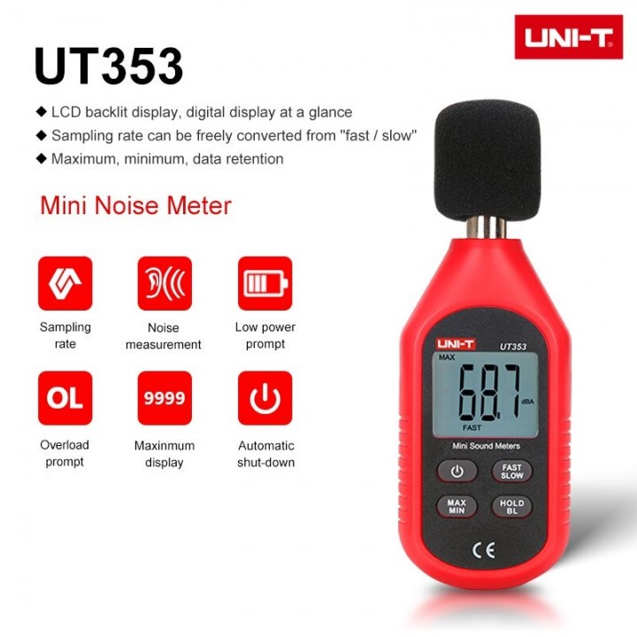 33 UNI-T UT353 - Mini Sound Meter - Pengukur Desibel Kekuatan Suara