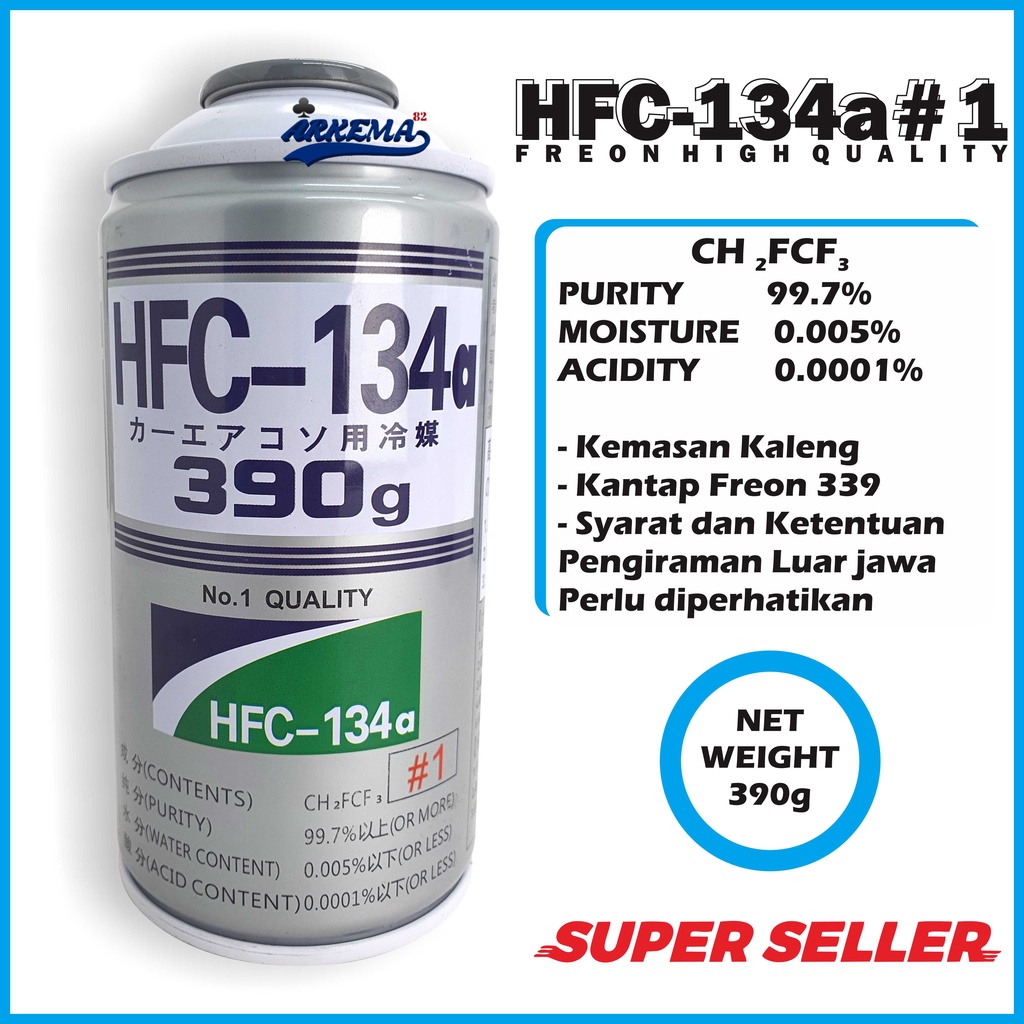 Refrigerant Preon Klea HFC #1 R134 a 390 Gram Kaleng | R 134 a Mobil, Kulkas, Freezer Etc KLEA