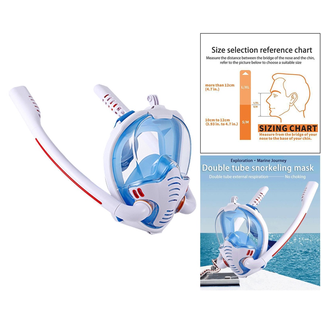 Masker Snorkeling Masker Diving Snorkeling Full Face Dengan 180panoramic
