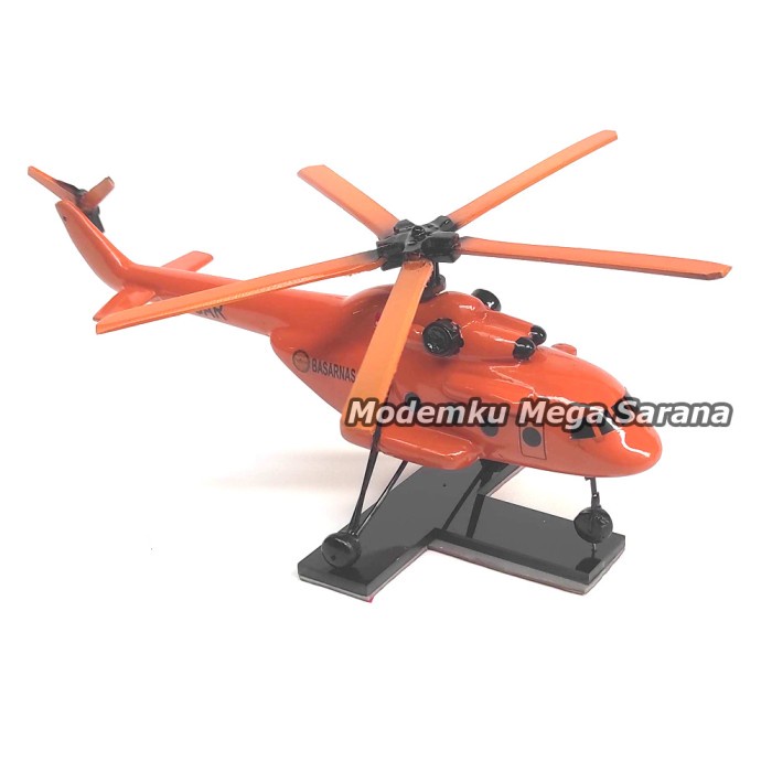 Miniatur Pesawat Helikopter SAR Basarnas Pajangan Hiasan Dashboard Mobil