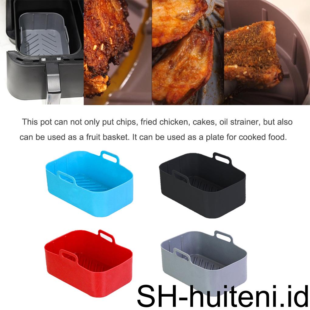 Fryer Plate Bake Tray Silicone Liner Aksesoris Rumah Tangga Perlengkapan Kue BBQ Dicuci Permukaan Halus Gadget Dapur