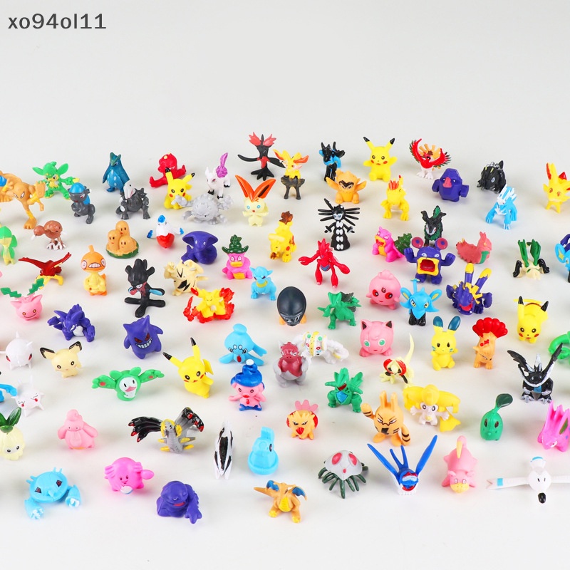 Angka XO Model Lot Bulk Beli 24Pcs Gaya Berbeda Boneka Figure Anime Pikachu OL