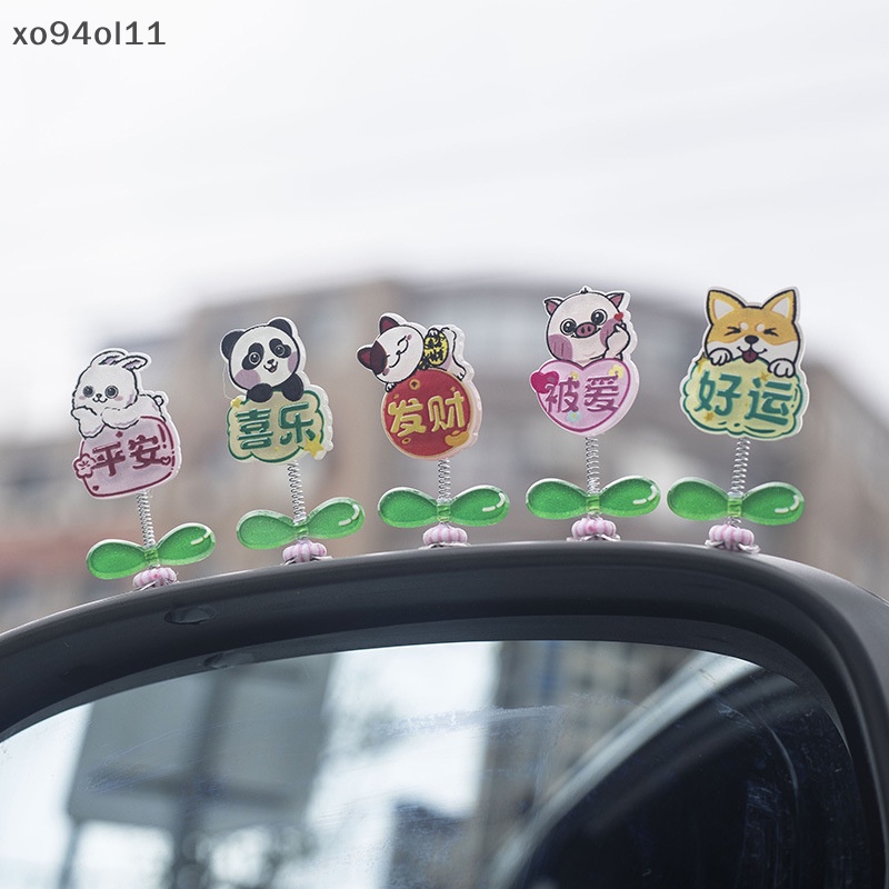 Xo Jendela Mobil Side Tengah Konsol Hias Lovely Goyang Kepala Bunga Spion Mobil Sepeda Decor Aksesoris OL