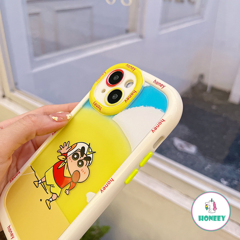 Casing Ponsel Karakter Lucu Kartun Untuk iPhone 14 Pro Max13 12 11 Pro Max Putih Frame Pelindung Lensa Penutup Belakang