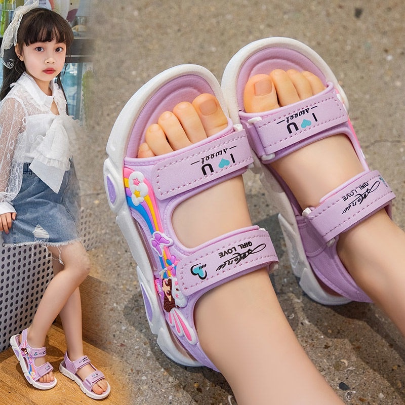 GLORYKIDZ 23SH2031 Sepatu Sendal Gunung Anak Perempuan 3 Tahun - 9 Tahun Sandal Anak Cewek kasual girl rainbow Size 25 - 35