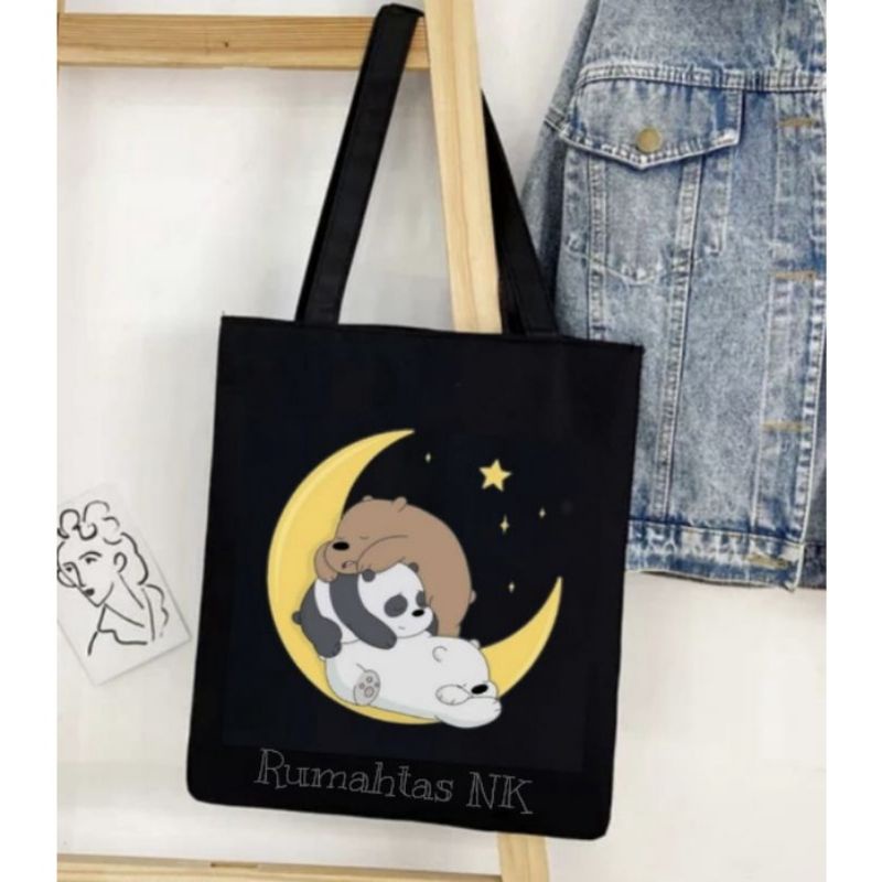 Tas Tote Panda &amp; Friend/Tote Panda Cantik Murah 37 x 29