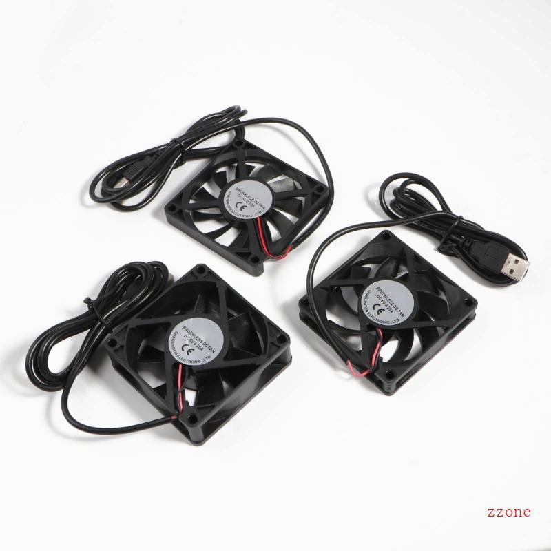 Zzz 1Pack 70mm DC5V USB Brushless Cooling Fan Kipas Bearing Ganda7025 7015 7010