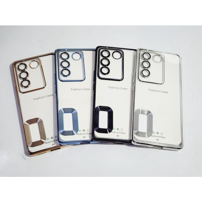 SoftCase Electroplating Oppo A1K/A11K/A12/A5S/F9/A7/A15/A15S/A16/A16S/A16E/A16K/A3S/A31/A33/A53/A54 4G TPU Clear List Chrome