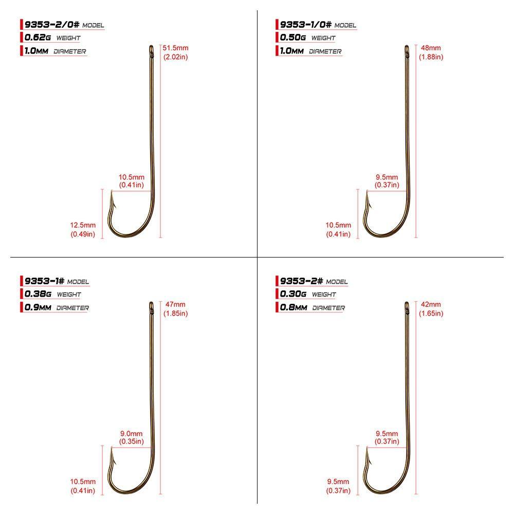 Lanfy Kail Pancing 100pcs/Lot Metal Kait Jig Ikan Kekuatan Tinggi1#-12# Kail Pancing Berduri Baja Karbon Tinggi