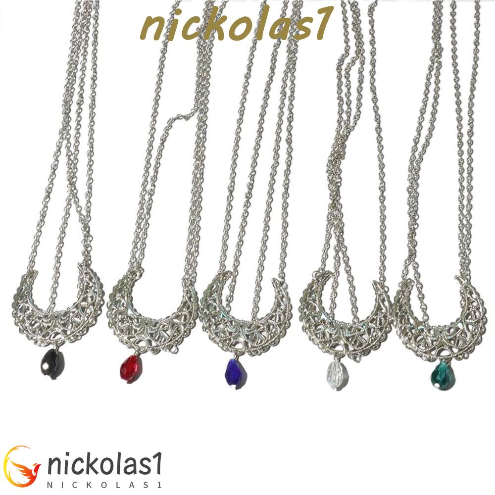 Nickolas1 Bohemia Bando Untuk Anak Hadiah Untuk Gadis Retro Multi-layer Rumbai Fashion Rambut Hoop Hanfu Hiasan Kepala Manis Headpiece Tetesan Air Berlian Imitasi Wanita Kepala Rantai