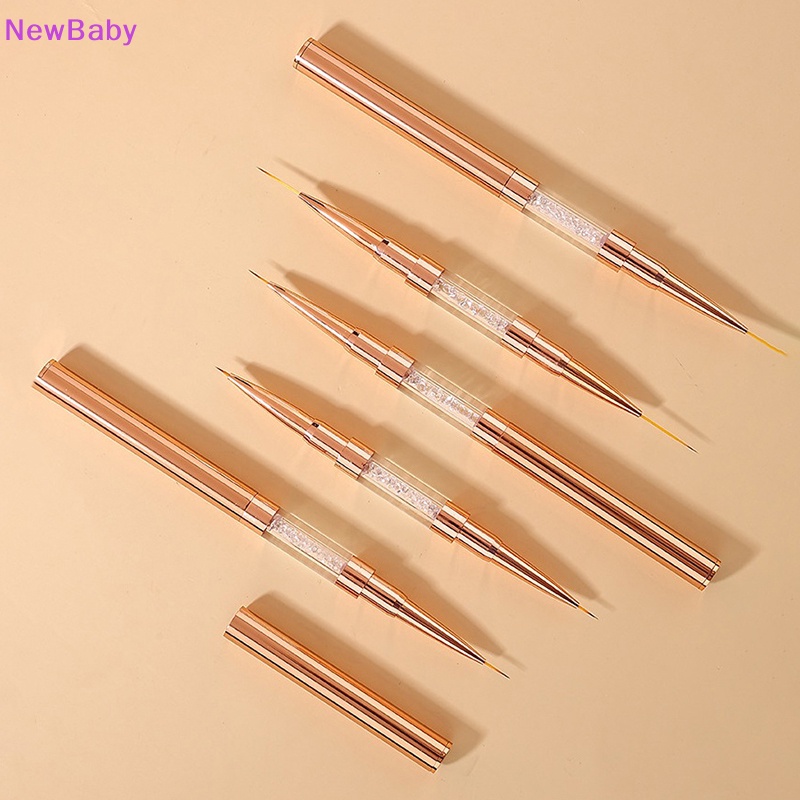 Newbaby 1Pcs Double Head Nail Art Liner Brush Paing Pen UV Gel Brushes Menggambar ID