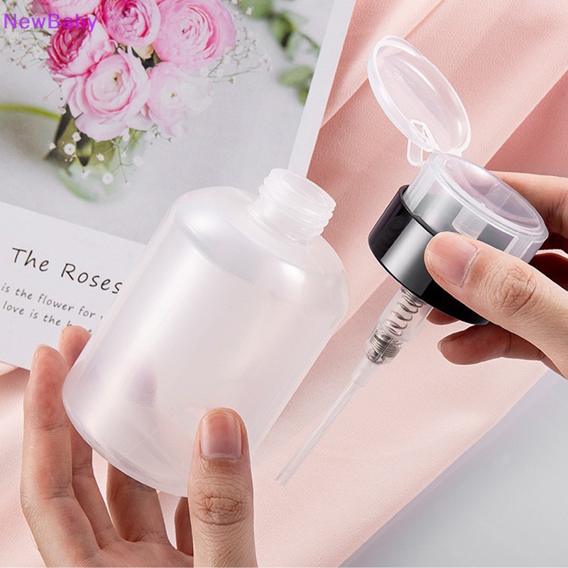 Newbaby Botol Penghilang Kutek UV Gel Press Bottle Nail Art Bersih Kosong Pump Liquid ID