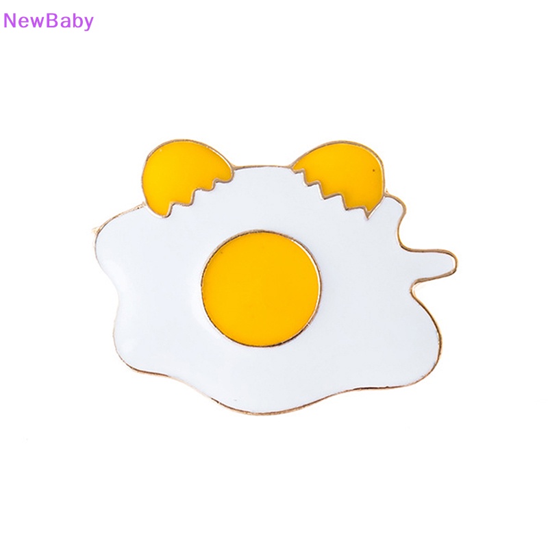 Newbaby Bros Enamel Pin French fries Telur Burger Pizza Ikon Lencana Jaket Ransel ID