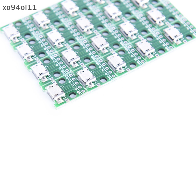 Xo 20pcs micro usb to DIP 2.54mm adapter Konektor Modul Papan panel female 5-pin OL