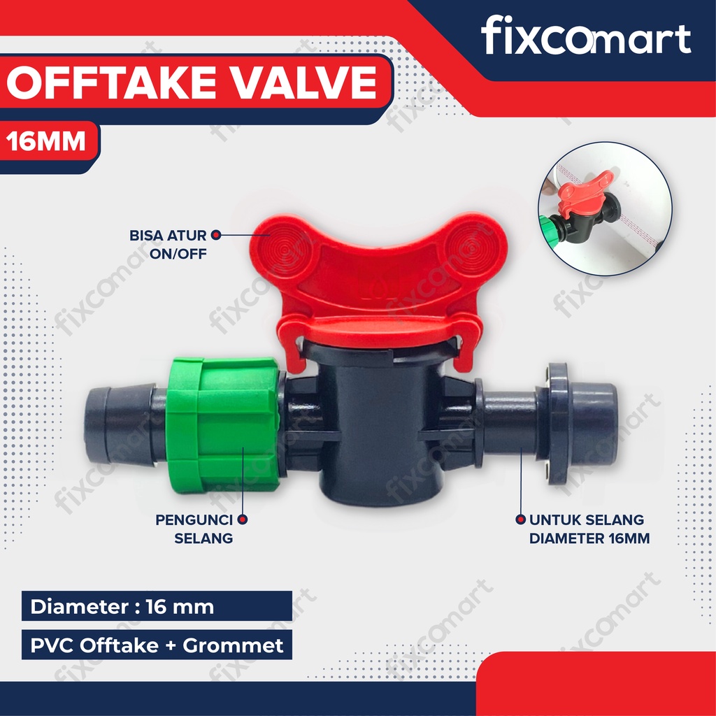 Konektor Drip Tape ke PVC Off Take Valve plus Groomet