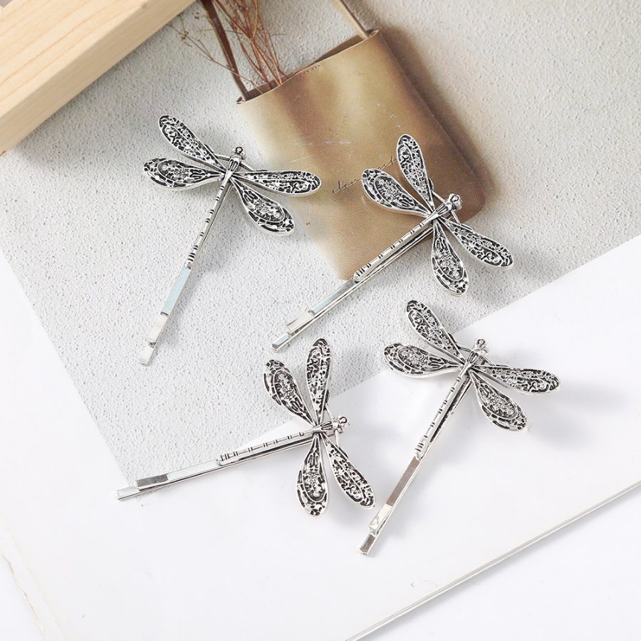 2-4 pcs/set Dragonfly Snake Shaped Hair Clip Berlian Imitasi Kristal Alloy Jepit Rambut Klip Samping Gadis Hiasan Kepala