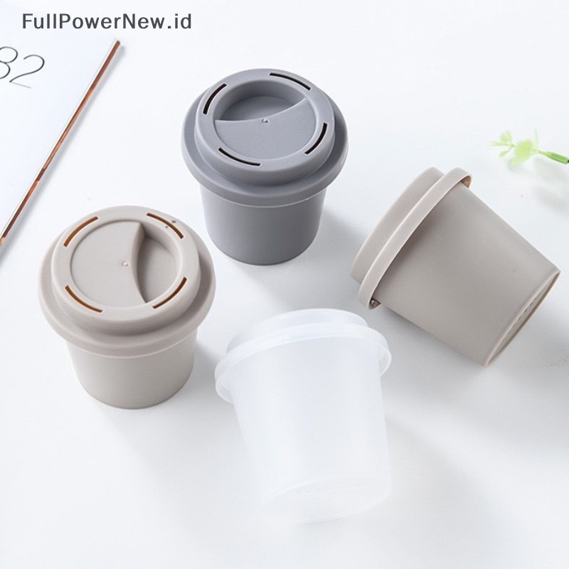 Power Gelas Kopi Kosong Bentuk Beauty Sponge Holder Bedak Puff Bubuk Sponge Case ID