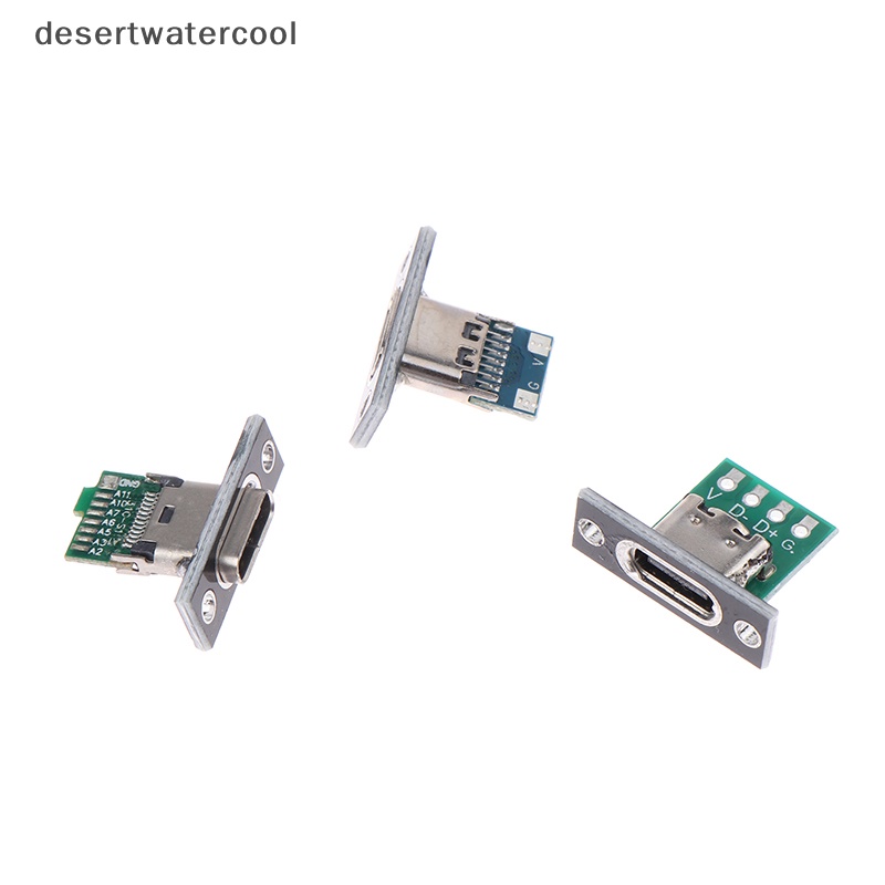 Deid Charging Port USB Type C Socket Connector 2Pin 2P 4P Waterproof Strip Line Sambungan Solder Female Connector Jack Martijn