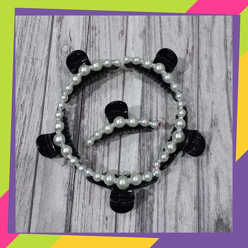 5063 / Paket usaha jepit rambut wanita motif Mutiara / Jedai rambut mutira