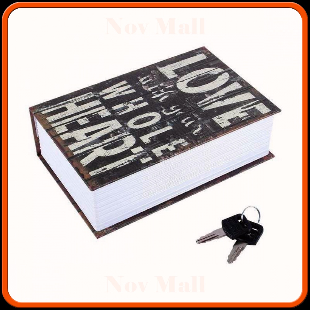 Kotak Buku Novel Safety Key Lock Box Hidden Storage - DHZ004