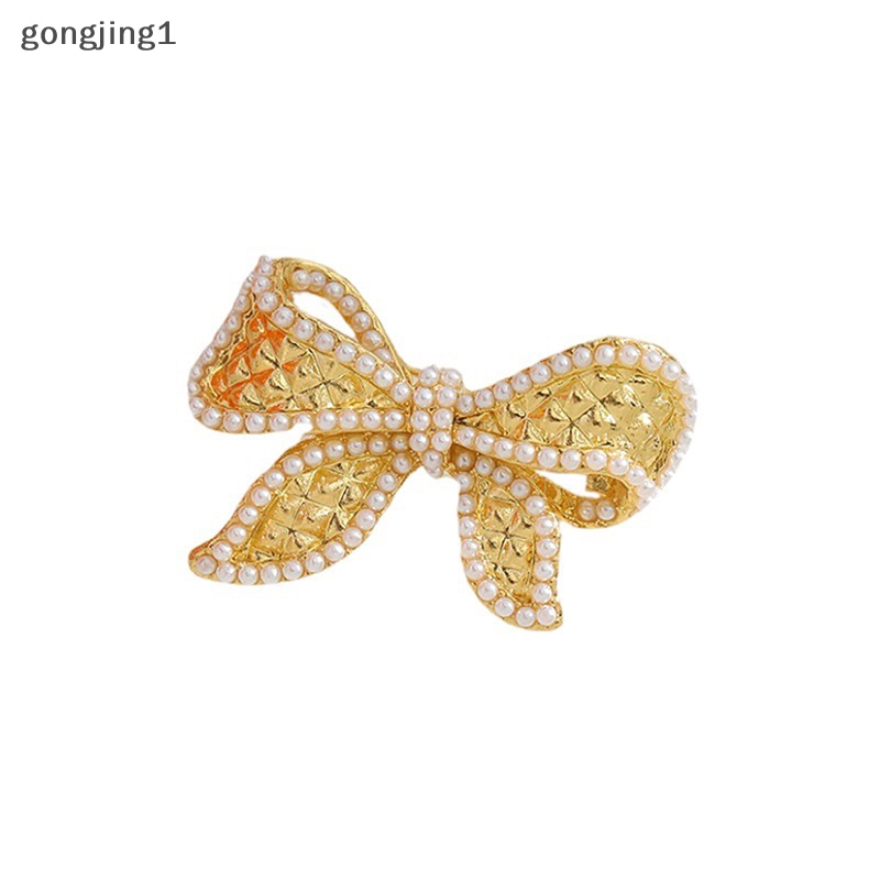 Ggg Baroque Mutiara Imitasi Busur Bros Wanita Trend Elegan Lingkaran Daun Brooch Pin Pesta Hadiah Pernikahan ID