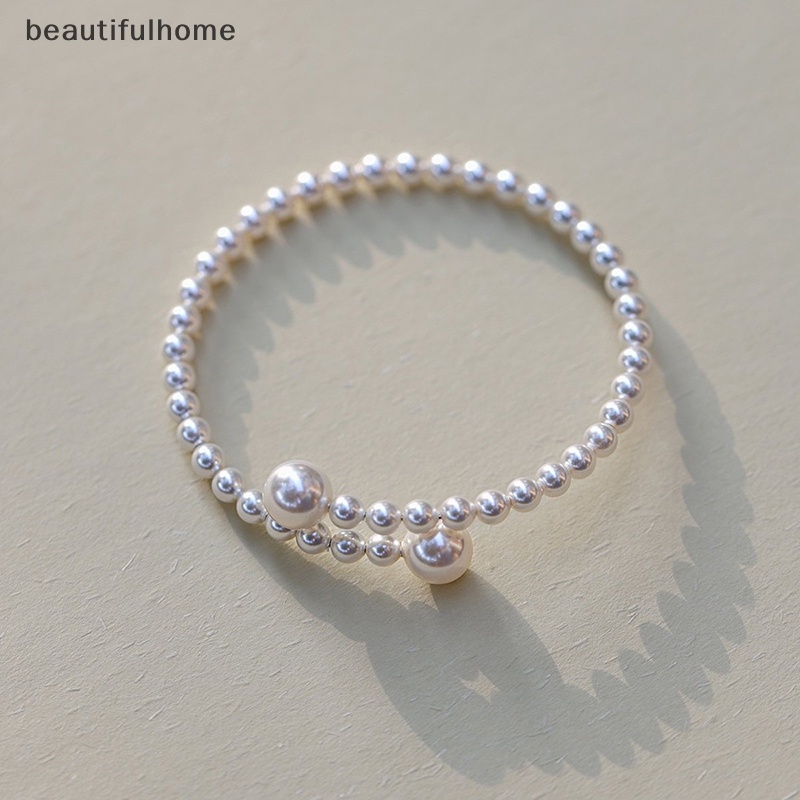 {beautifulhome} Gelang Mutiara Imitasi Gelang Mutiara Yang Dapat Melar Gelang Mutiara Untuk Wanita Hadiah Perhiasan Pengantin.