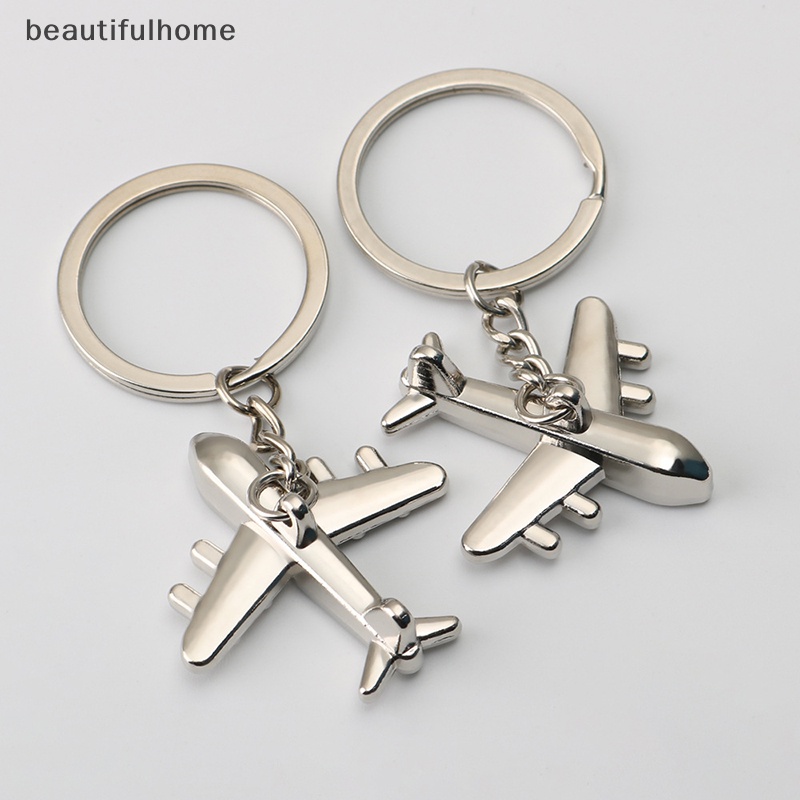 {beautifulhome} Kreatif Retro 3D Pesawat Logam Gantungan Kunci Liontin Keyring Key Chain Jewelry.