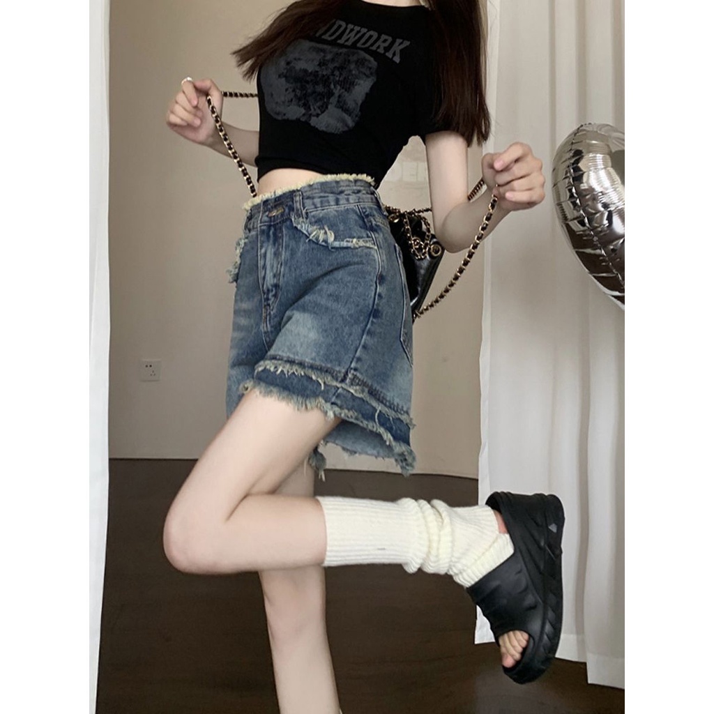 Highwaist Mini Skirt Denim Wanita Polos Rok Jeans Terbaru