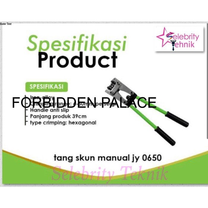 Dijual Tang Krimping Tang Skun Manual YHB389